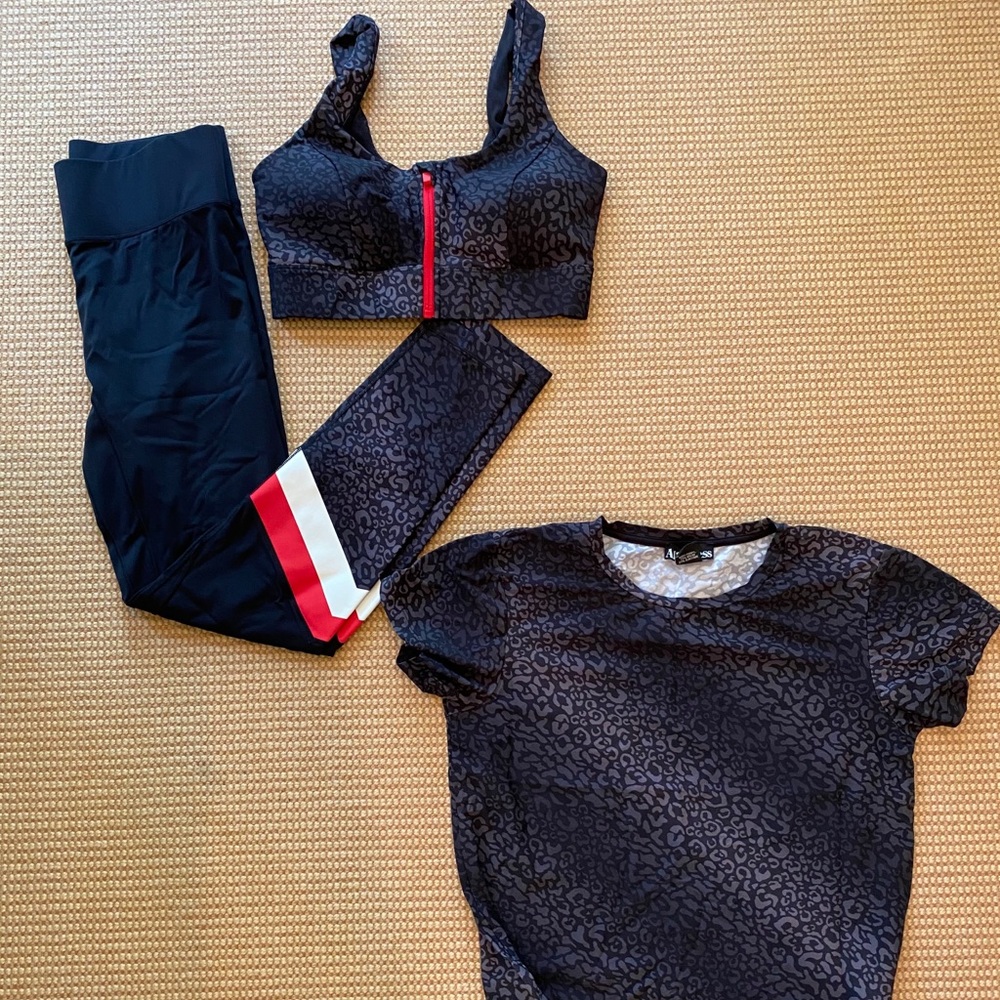 All Access Legging + Sports Bra + Crop Top Set